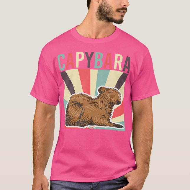 Funny Capybara T Shirt (Framsida)