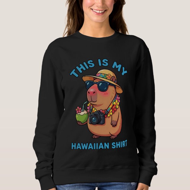 Funny Capybara Tourist Hawaiian Vacation Summer Al T Shirt (Framsida)