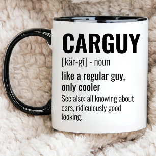 Funny Car Älskare, CarGuy Definition, bilentusiast Mugg