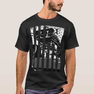 Funny Car Guy Gift - Horsepower American Flagga Mu T Shirt