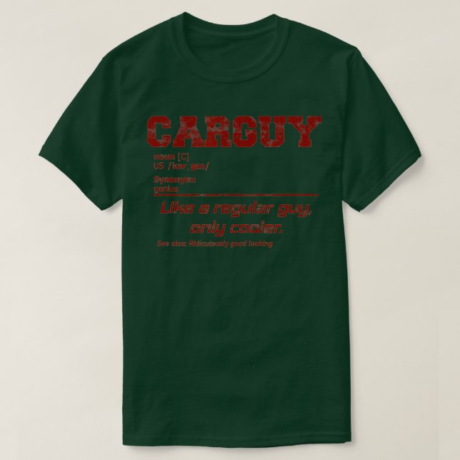 Funny Car Guy Gift Petrolhead Car Guy Definition T Shirt (Design framsida)