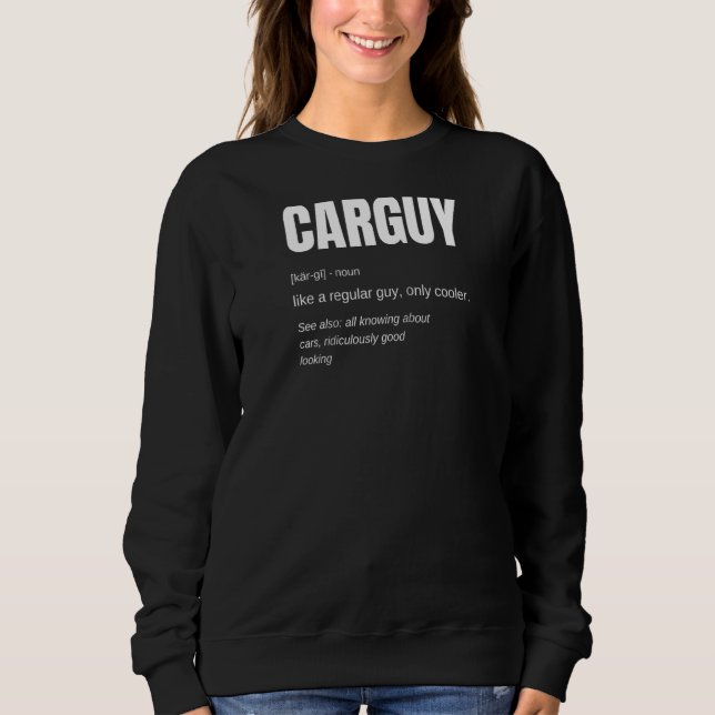 Funny Car Guy T Shirt Car Guy Definition Raglan (Framsida)