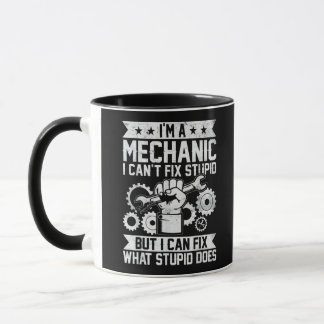 Funny Car Mechanic Engineer Men Women Kids Auto Me Mugg