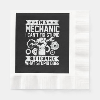 Funny Car Mechanic Engineer Men Women Kids Auto Me Pappersservett