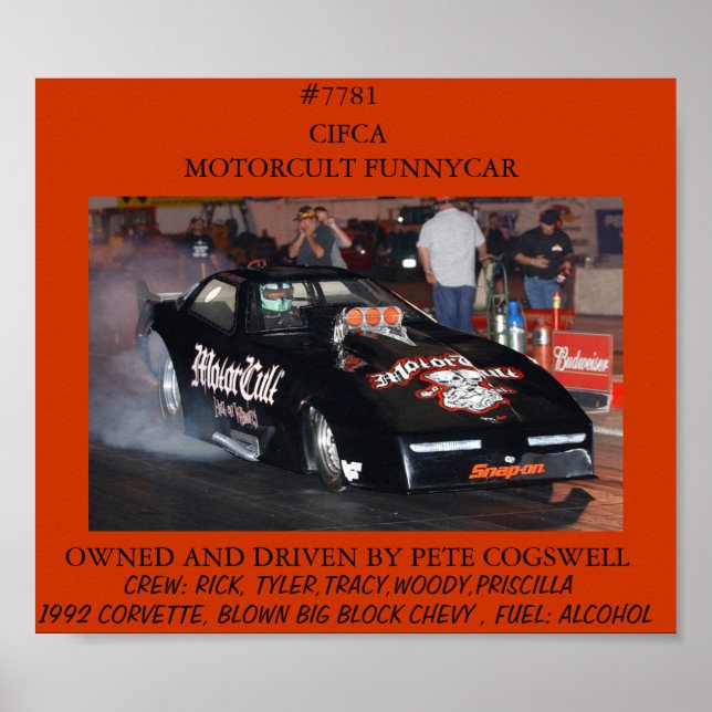 FUNNY CAR POSTER (Framsidan)