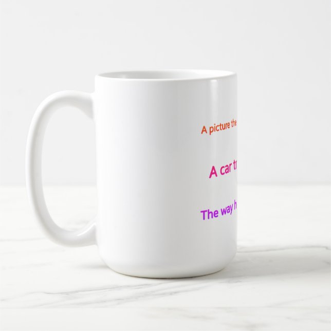 Funny Car Ride-tecken Kaffemugg (Vänster)