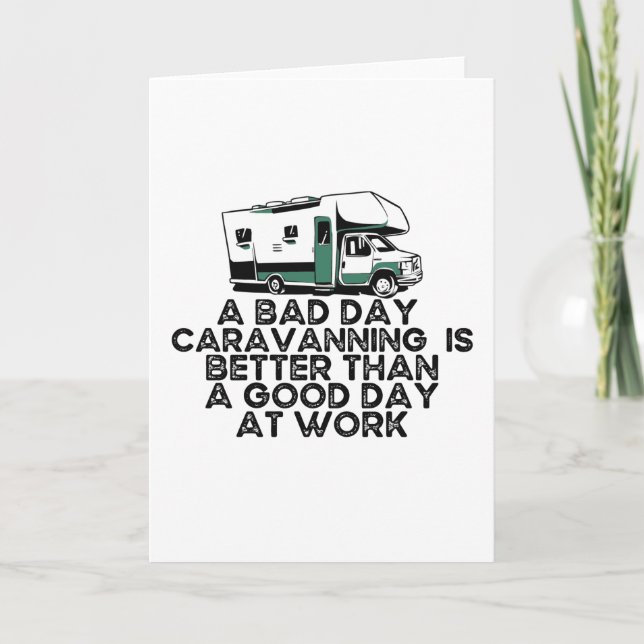Funny Caravanning, Camping Älskare Kort (Framsida)