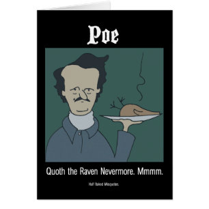 Funny Card - Edgar Allan Poe Hälsningskort