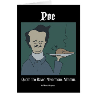 Funny Card - Edgar Allan Poe Hälsningskort