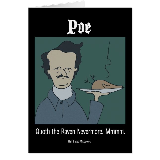 Funny Card - Edgar Allan Poe Hälsningskort (Framsidan)