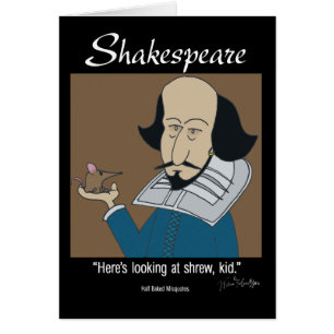 Funny Card - Shakespeare och Shrew Hälsningskort