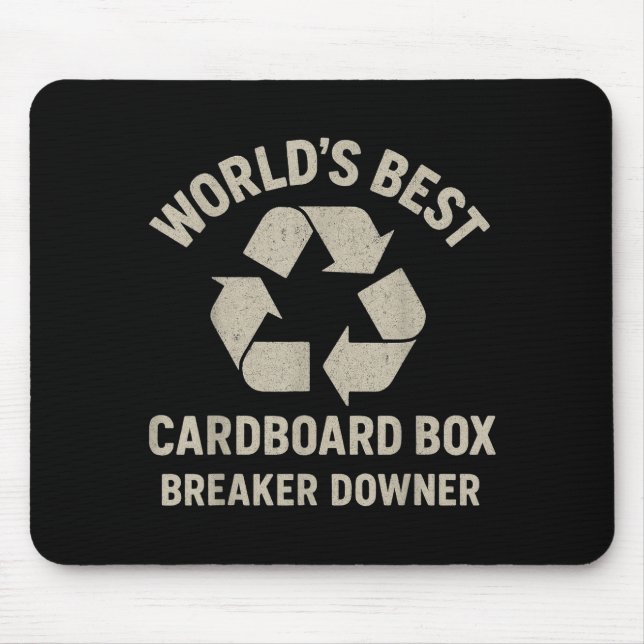 Funny Cardboard Box Breaker Downer Sarcastic Retro Musmatta (Framsidan)