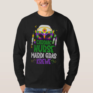 Funny Cardiac Nurse Krewe Mask Mardi Gras Carnival T Shirt