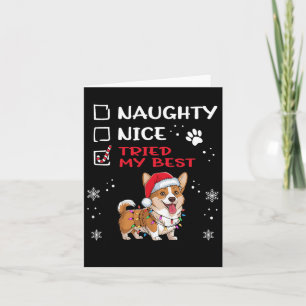 Funny Cardigan Welsh Corgi Hund jul Naughty N Kort