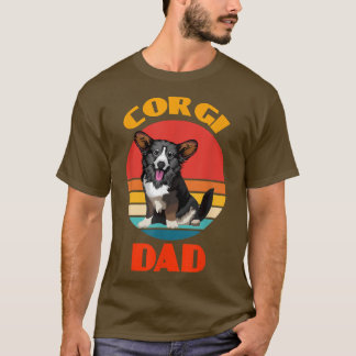 Funny Cardigan Welsh Corgi Pappa Hund älskare Far  T Shirt
