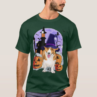 Funny Cardigan Welsh Hund Halloween Witch Pumpkin T Shirt