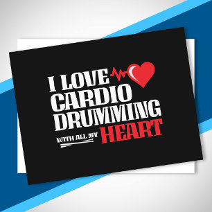 Funny Cardio Drumming Quote Fitness Motivation Vykort