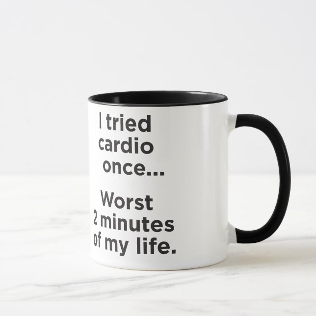 Funny Cardio Gym Motivational Humor Mugg (Höger)