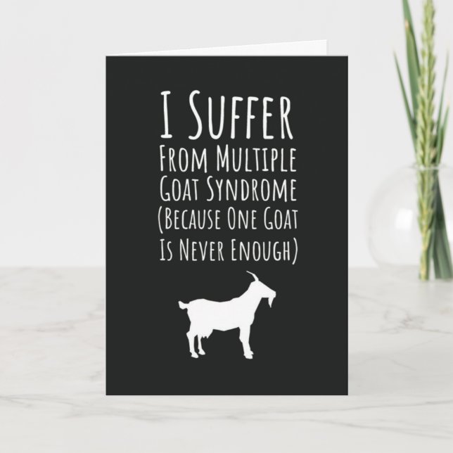 Funny Cards For Goat Owners Pet Farmer Farm Animal Kort (Framsida)