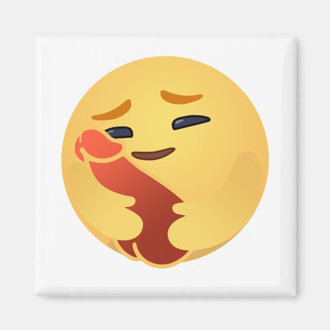 Funny Care Emojis Facebook Magnet (Framsidan)