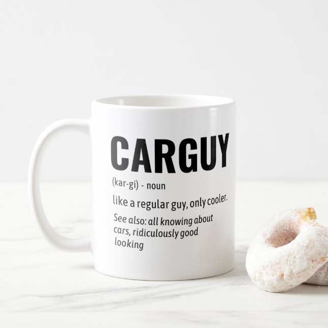 Funny Carguy Dictionary-definition Kaffemugg (Med munk)