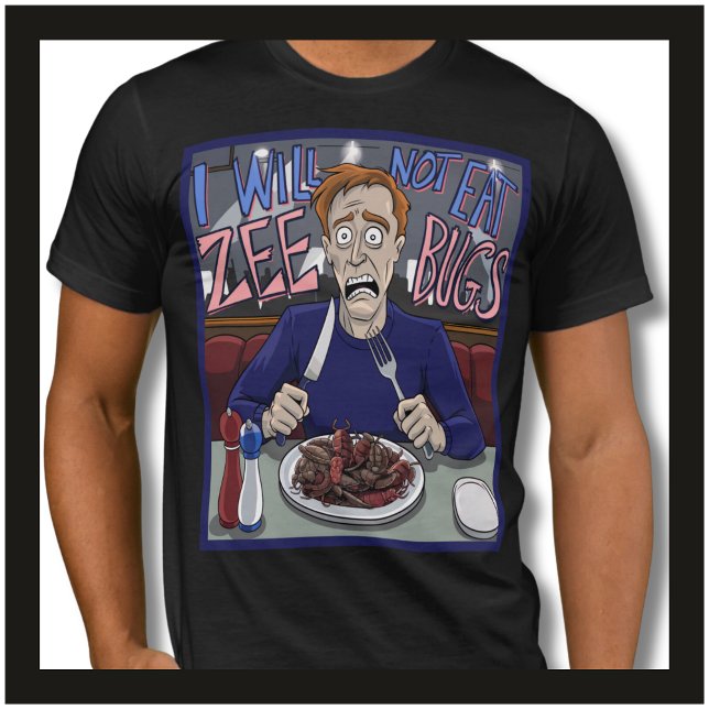 Funny Carniäger Ketovore Keto Eat Kött Not Kryp T Shirt (Funny Carnivore Lover - Eat Meat Not Bugs - Fun Gag Birthday Gift For Men.)