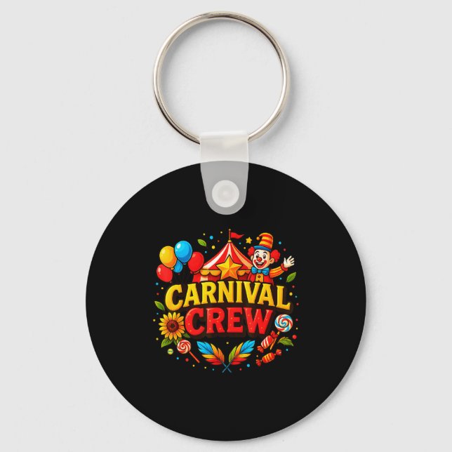 Funny Carnival Crew Circus Party Staff Costume Pri Nyckelring (Framsida)