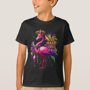 Funny Carnival Party Gift Idea Flamingo Mardi Gras T Shirt