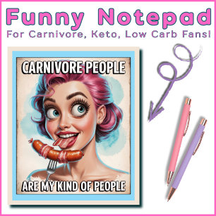 Funny Carnivar Bacon Sause Kött BBQ Grill Humor Anteckningsblock