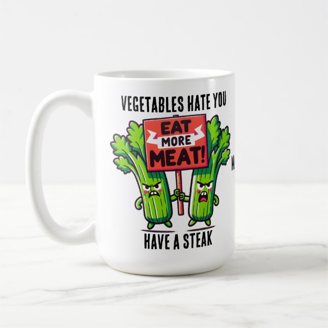 funny carnivore Mug Kaffemugg (Vänster)