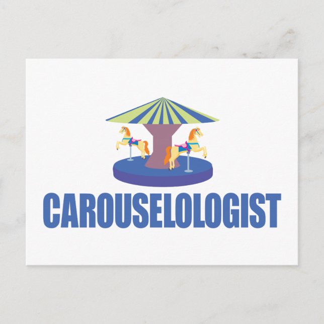 Funny Carousel Vykort (Framsida)