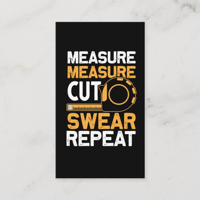 Funny Carpenter och Crateur Pappa Joke Visitkort (Framsida)