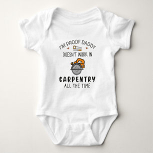 Funny Carpenter Pappa Woodworking Workers Baby Car T Shirt