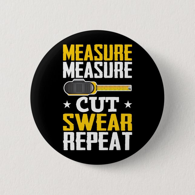 Funny Carpenter Woodworking Joke Handyman Knapp (Framsida)