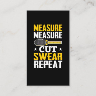 Funny Carpenter Woodworking Joke Handyman Visitkort