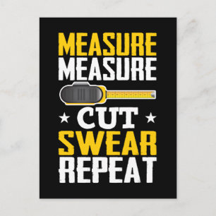 Funny Carpenter Woodworking Joke Handyman Vykort