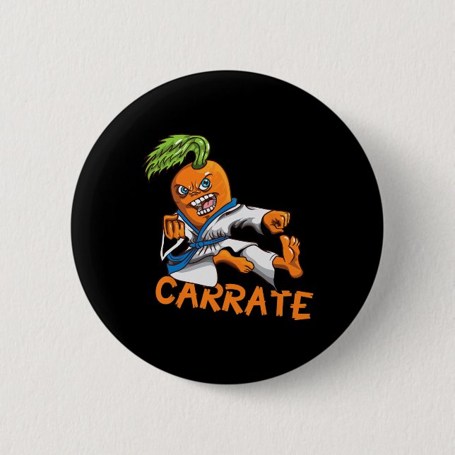 Funny Carrate Carrot Karate Mail Martial Arts Mart Knapp (Framsida)