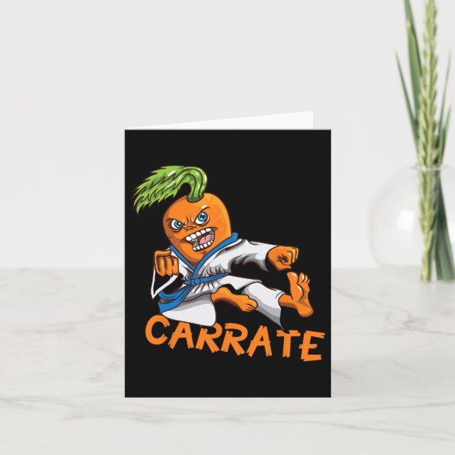Funny Carrate Carrot Karate Mail Martial Arts Mart Kort (Framsida)