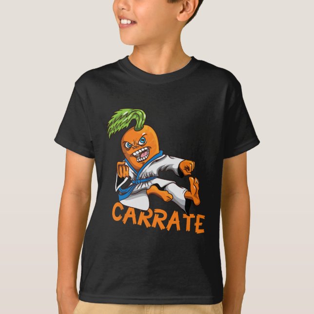 Funny Carrate Carrot Karate Mail Martial Arts Mart T Shirt (Framsida)