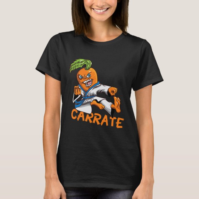 Funny Carrate Carrot Karate Mail Martial Arts Mart T Shirt (Framsida)
