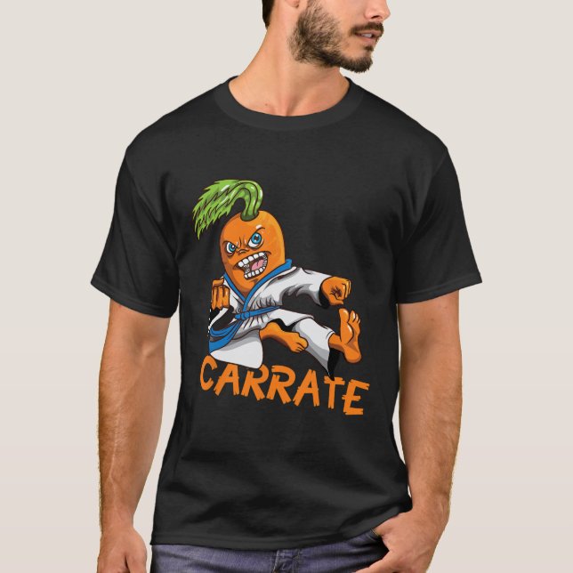 Funny Carrate Carrot Karate Mail Martial Arts Mart T Shirt (Framsida)