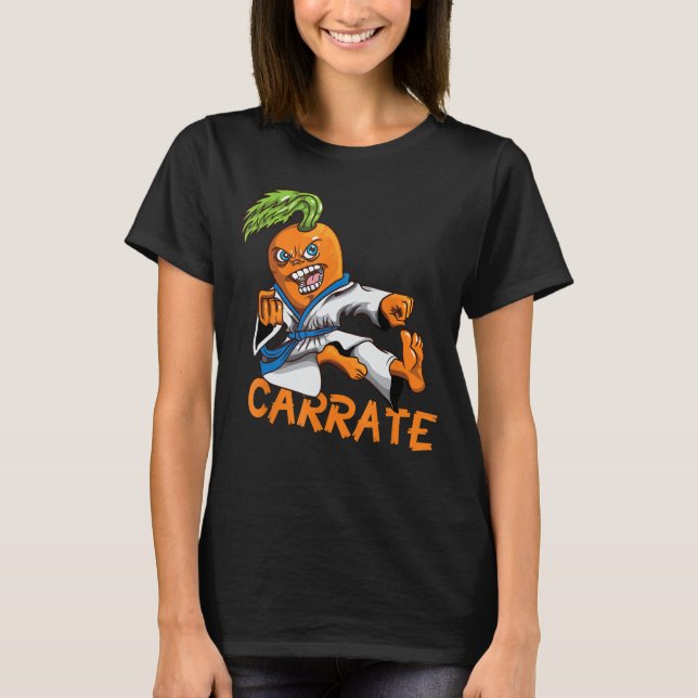 Funny Carrate Carrot Karate Mail Martial Arts Mart T Shirt (Framsida)