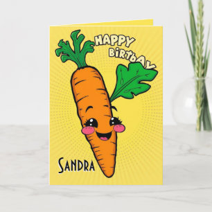 Funny Carrot Grattis på födelsedagen Kort