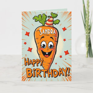 Funny Carrot Grattis på födelsedagen Kort