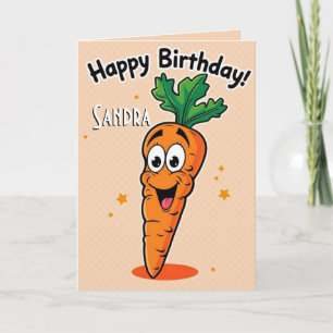 Funny Carrot Grattis på födelsedagen Kort