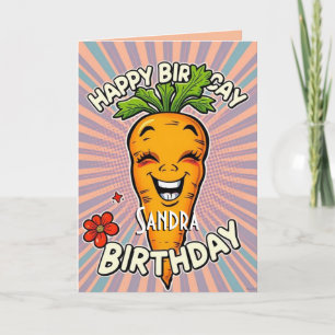 Funny Carrot Grattis på födelsedagen Kort
