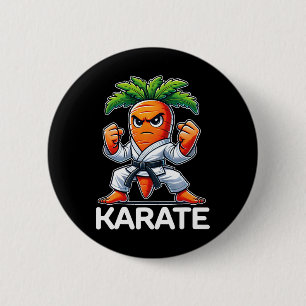 Funny Carrot Martial Arts Fighter Black Bälte Kara Knapp