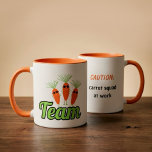 Funny carrots mugg<br><div class="desc">Funny three carrots with sunglasses and text TEAM</div>