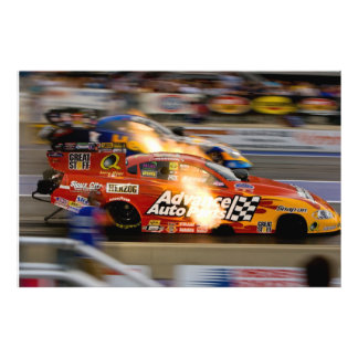 Funny Cars Drag-Tävla Fototryck