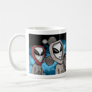 Funny Cartoon Alien Mug | Adorable Sci-Fi  Kaffemugg